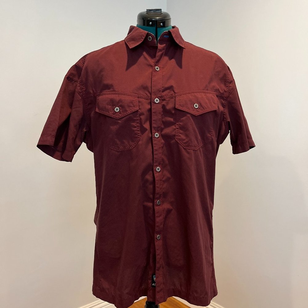 KUHL Men's Polyestor Short Sleeve Button Up